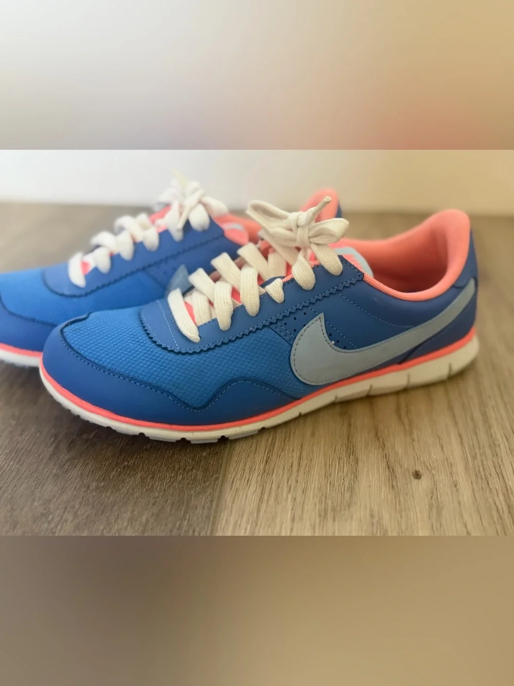 Vintage Nike Blue and Coral Low-Top Sneakers